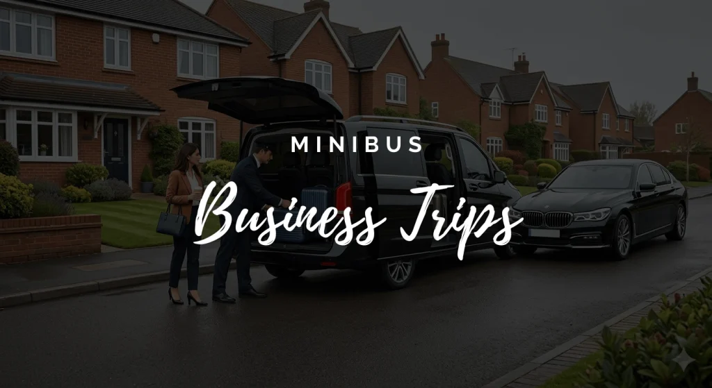 Executive airport transfer service with luxury minibus and chauffeur for business travel